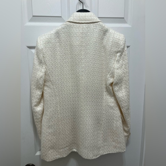 Zara Cream Blazer with Gold Buttons - Picture 3 of 9
